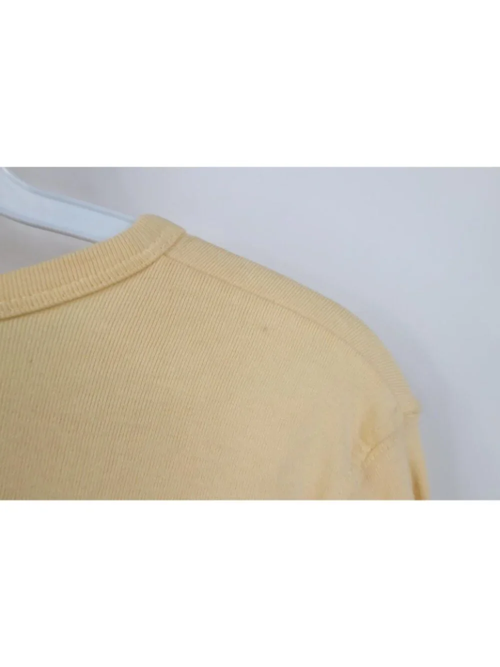 Deadstock Vtg 90s Babydoll Womens Medium Ribbed Cropped Knit Long Sleeve T-Shirt